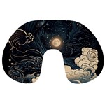 Starry Sky Moon Space Cosmic Galaxy Nature Art Clouds Art Nouveau Abstract Travel Neck Pillow