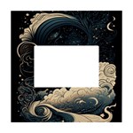 Starry Sky Moon Space Cosmic Galaxy Nature Art Clouds Art Nouveau Abstract White Box Photo Frame 4  x 6 