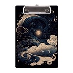 Starry Sky Moon Space Cosmic Galaxy Nature Art Clouds Art Nouveau Abstract A5 Acrylic Clipboard