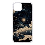 Starry Sky Moon Space Cosmic Galaxy Nature Art Clouds Art Nouveau Abstract iPhone 14 Plus TPU UV Print Case