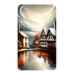 Village Reflections Snow Sky Dramatic Town House Cottages Pond Lake City Memory Card Reader (Rectangular)