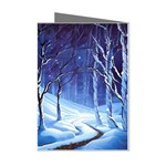 Landscape Outdoors Greeting Card Snow Forest Woods Nature Path Trail Santa s Village Mini Greeting Cards (Pkg of 8)