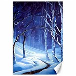 Landscape Outdoors Greeting Card Snow Forest Woods Nature Path Trail Santa s Village Canvas 20  x 30 