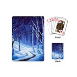 Landscape Outdoors Greeting Card Snow Forest Woods Nature Path Trail Santa s Village Playing Cards Single Design (Mini)