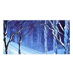 Landscape Outdoors Greeting Card Snow Forest Woods Nature Path Trail Santa s Village Satin Shawl 45  x 80 