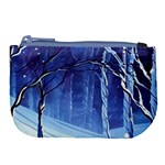 Landscape Outdoors Greeting Card Snow Forest Woods Nature Path Trail Santa s Village Large Coin Purse