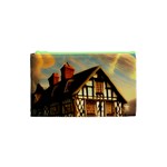 Village House Cottage Medieval Timber Tudor Split timber Frame Architecture Town Twilight Chimney Cosmetic Bag (XS)