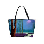 Artwork Outdoors Night Trees Setting Scene Forest Woods Light Moonlight Nature Classic Shoulder Handbag