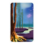 Artwork Outdoors Night Trees Setting Scene Forest Woods Light Moonlight Nature Memory Card Reader (Rectangular)