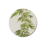 Watercolor Leaves Branch Nature Plant Growing Still Life Botanical Study Magnet 3  (Round)