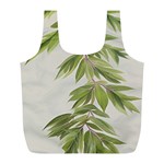 Watercolor Leaves Branch Nature Plant Growing Still Life Botanical Study Full Print Recycle Bag (L)