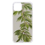 Watercolor Leaves Branch Nature Plant Growing Still Life Botanical Study iPhone 14 Plus TPU UV Print Case