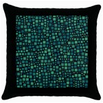 Squares cubism geometric background Throw Pillow Case (Black)