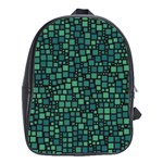 Squares cubism geometric background School Bag (Large)