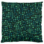 Squares cubism geometric background Large Premium Plush Fleece Cushion Case (Two Sides)