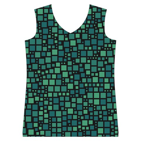 Squares cubism geometric background Women s Basketball Tank Top from UrbanLoad.com Front