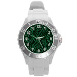 Confetti Texture Tileable Repeating Round Plastic Sport Watch (L)
