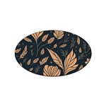 Background Pattern Leaves Texture Sticker (Oval)