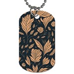 Background Pattern Leaves Texture Dog Tag (Two Sides)