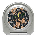Background Pattern Leaves Texture Travel Alarm Clock