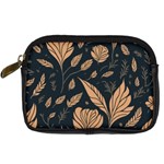 Background Pattern Leaves Texture Digital Camera Leather Case