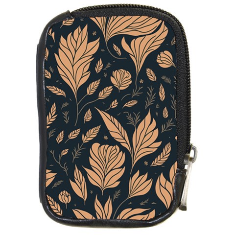 Background Pattern Leaves Texture Compact Camera Leather Case from UrbanLoad.com Front