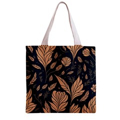 Background Pattern Leaves Texture Zipper Grocery Tote Bag from UrbanLoad.com Front
