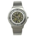 Green Camouflage Military Army Pattern Stainless Steel Watch