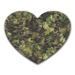 Green Camouflage Military Army Pattern Heart Mousepad