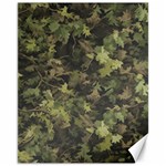 Green Camouflage Military Army Pattern Canvas 11  x 14 