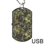 Green Camouflage Military Army Pattern Dog Tag USB Flash (One Side)