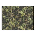 Green Camouflage Military Army Pattern Two Sides Fleece Blanket (Small)