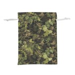 Green Camouflage Military Army Pattern Lightweight Drawstring Pouch (S)