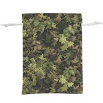 Green Camouflage Military Army Pattern Lightweight Drawstring Pouch (XL)