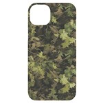 Green Camouflage Military Army Pattern iPhone 14 Plus Black UV Print Case