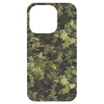Green Camouflage Military Army Pattern iPhone 14 Pro Black UV Print Case
