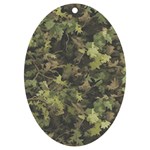 Green Camouflage Military Army Pattern UV Print Acrylic Ornament Oval