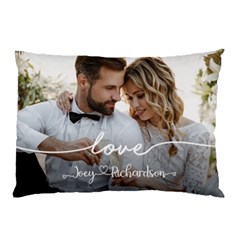 Personalized Love Couple Wedding Name Pillow Case Pillow Case (Two Sides) from UrbanLoad.com Back