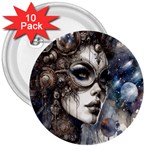 Woman in Space 3  Buttons (10 pack) 