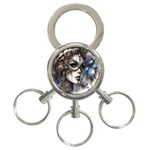 Woman in Space 3-Ring Key Chain