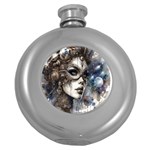 Woman in Space Round Hip Flask (5 oz)