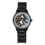 Woman in Space Stainless Steel Round Watch