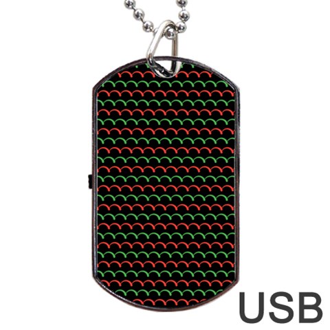 Geometric Pattern Design Line Dog Tag USB Flash (One Side) from UrbanLoad.com Front