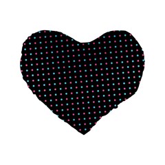Pattern Dots Dot Seamless Standard 16  Premium Flano Heart Shape Cushions from UrbanLoad.com Front