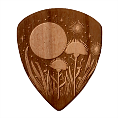 Flowers Space Wood Guitar Pick (Set of 10) from UrbanLoad.com Front