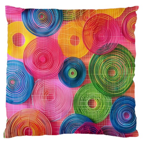 Colorful Abstract Patterns Large Premium Plush Fleece Cushion Case (One Side) from UrbanLoad.com Front