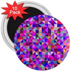 Floor Colorful Triangle 3  Magnets (10 pack) 