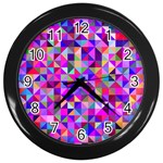 Floor Colorful Triangle Wall Clock (Black)