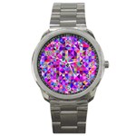 Floor Colorful Triangle Sport Metal Watch