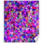 Floor Colorful Triangle Canvas 8  x 10 